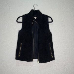 Black Teddy Bear J. Crew Zip Vest
